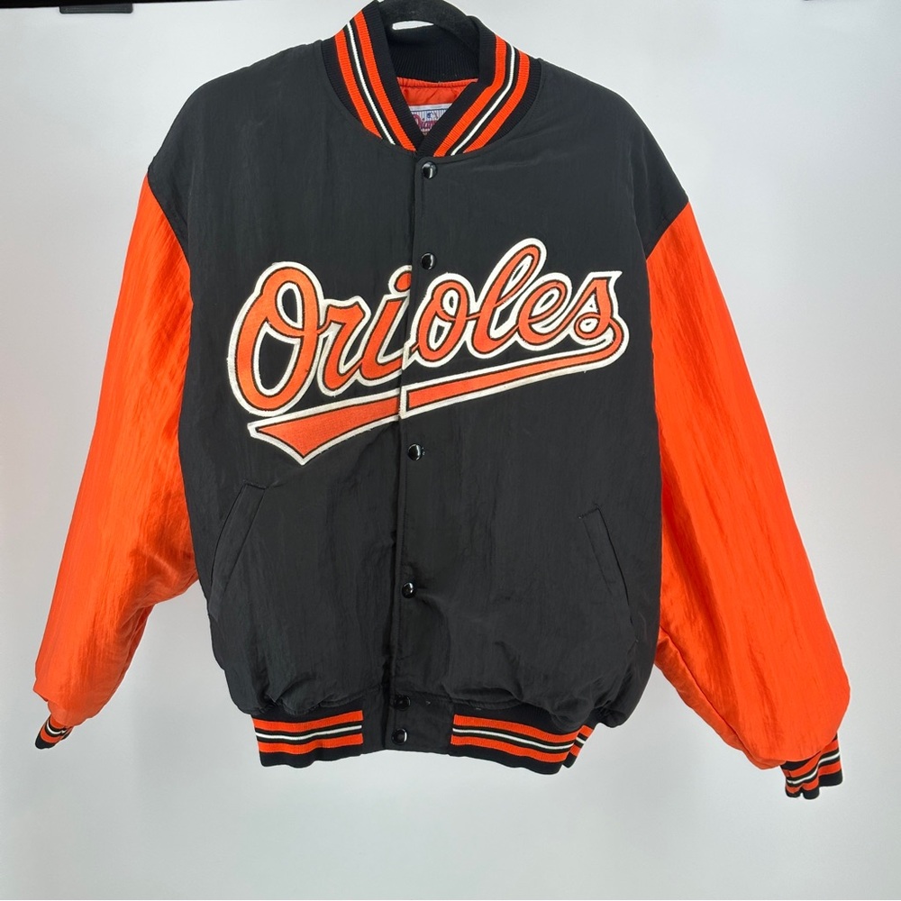 STARTER Black and Orange Bomber Jacket